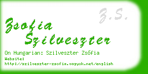 zsofia szilveszter business card